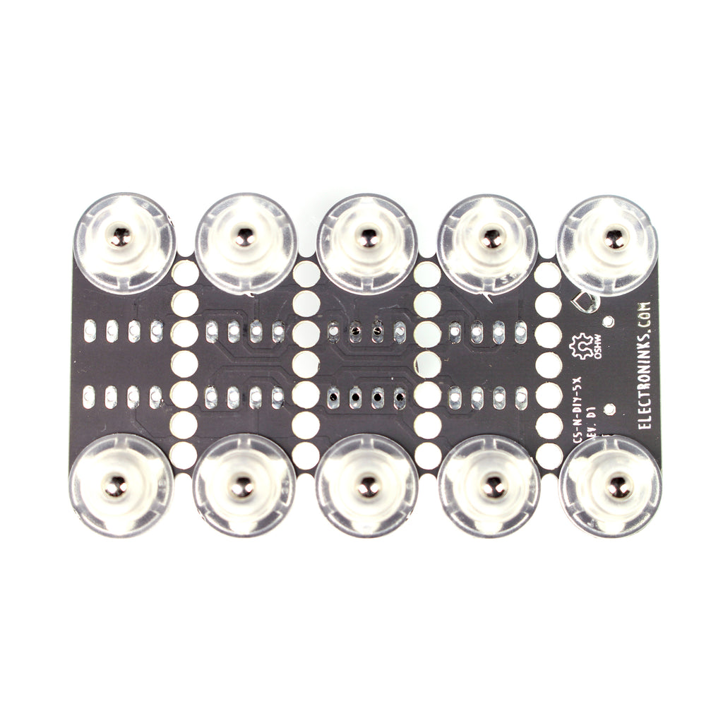 The underside of a Circuit Scribe DIY circuit board module on a white background.