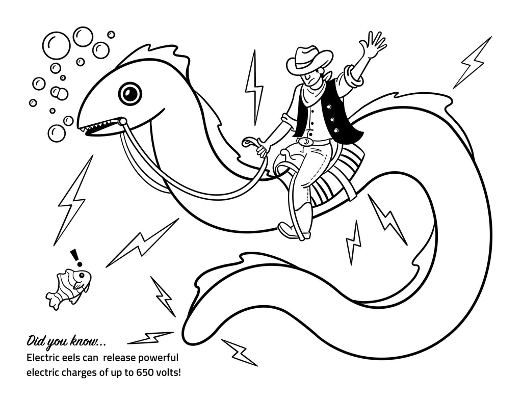 Electric Eel Coloring Page Activity